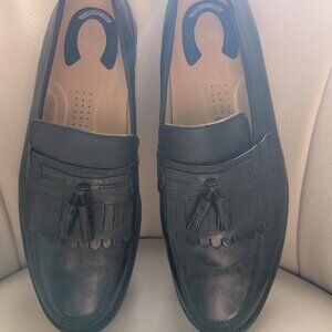Nunn Bush Men's Keaton Black Leather Kiltie Loafer Sz.11 Comfort Gel Dress Shoes